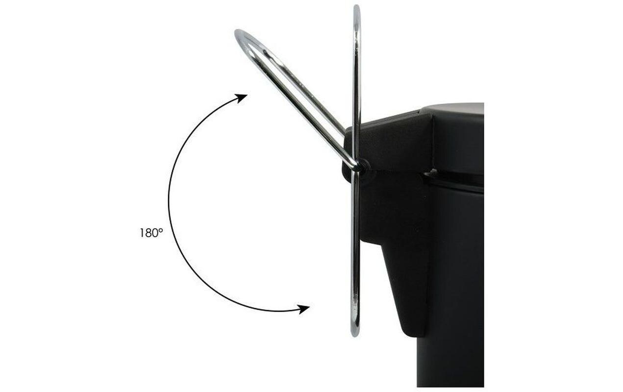 MSV Treteimer 12 l, Schwarz matt/Schwarz