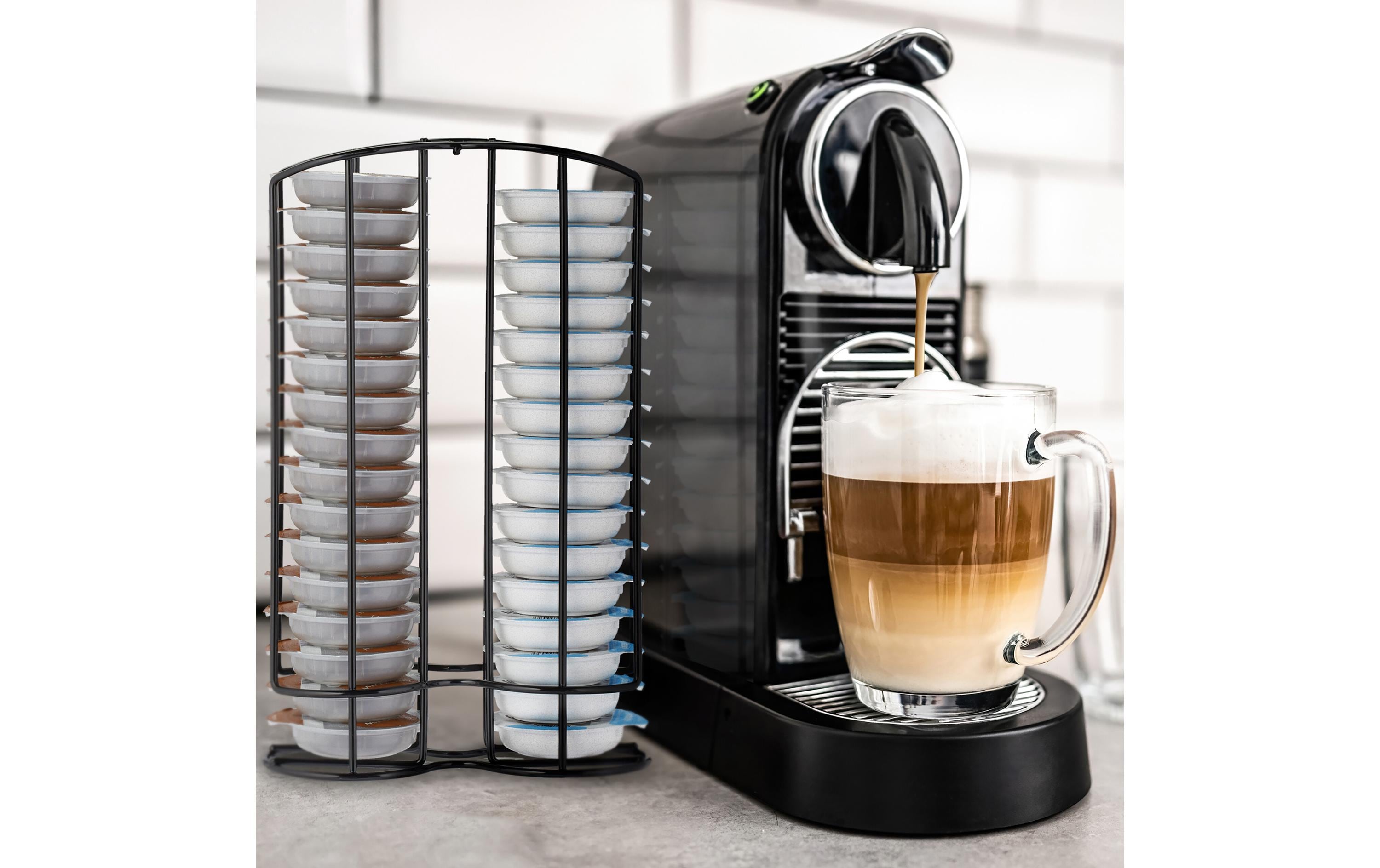 relaxdays Kapselspender Tassimo für 32 Kapseln, Schwarz