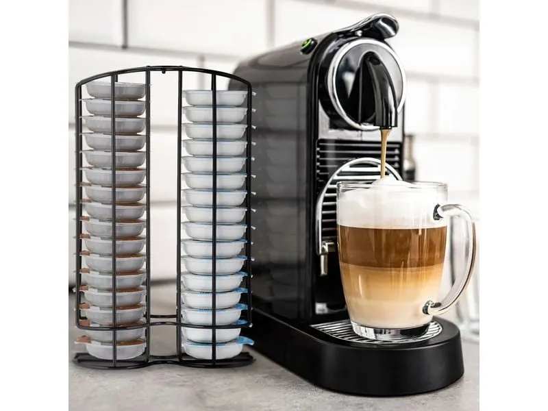 relaxdays Kapselspender Tassimo für 32 Kapseln, Schwarz