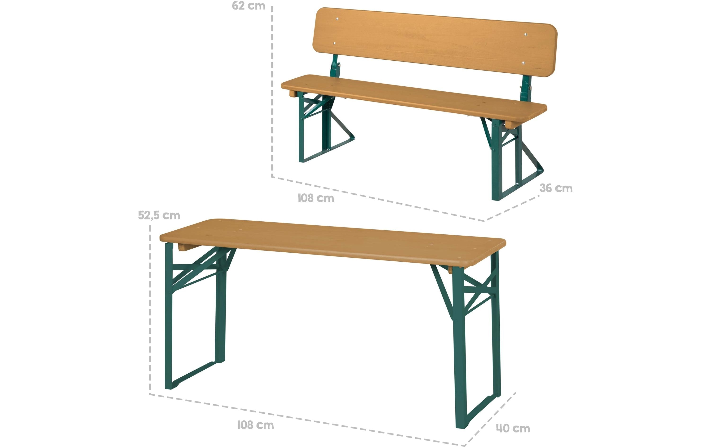 roba Kinderparty-Garnitur Natur/Grün
