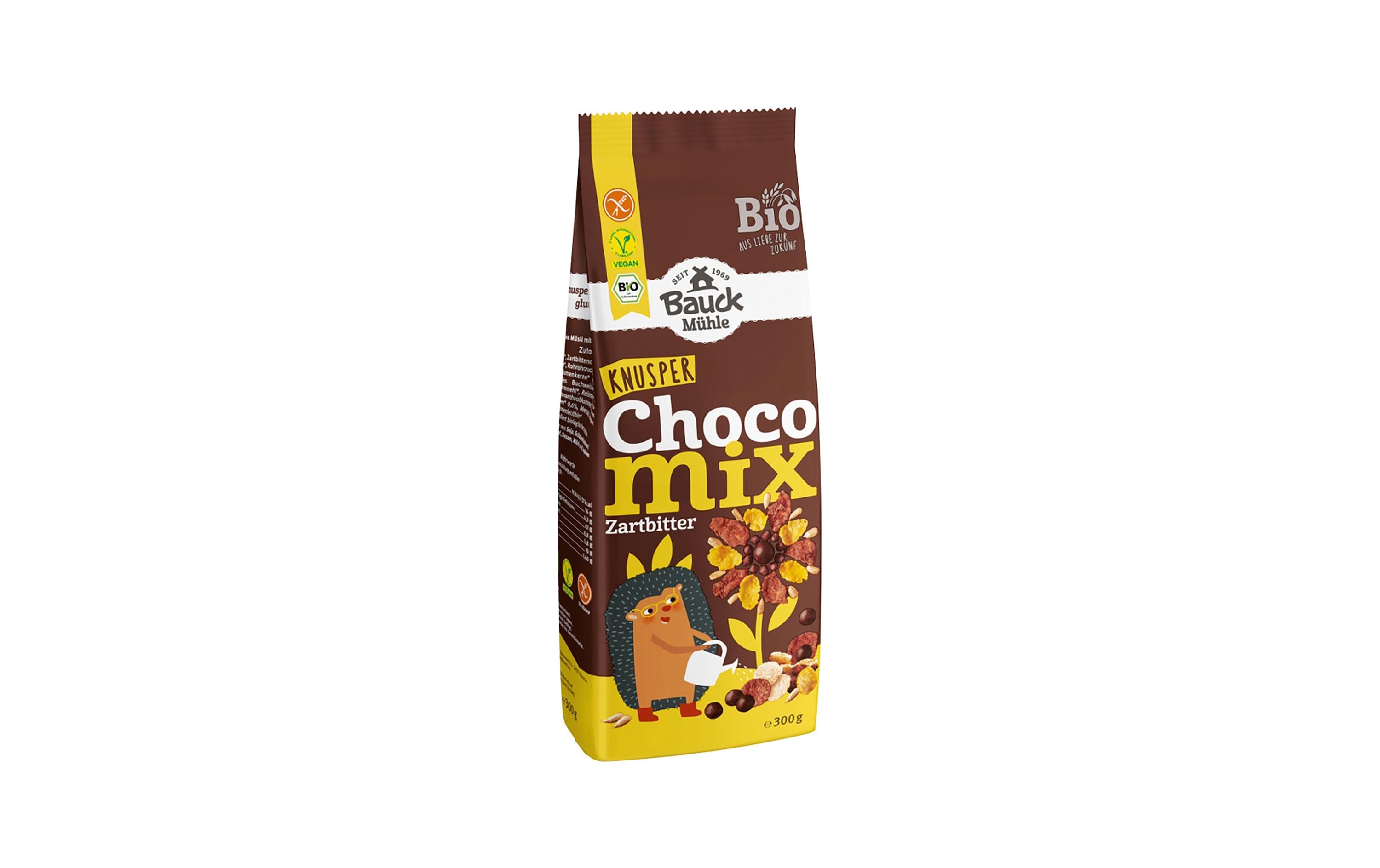 Bauck Mühle Knuspermüesli Choco Mix, Zartbitter 300 g