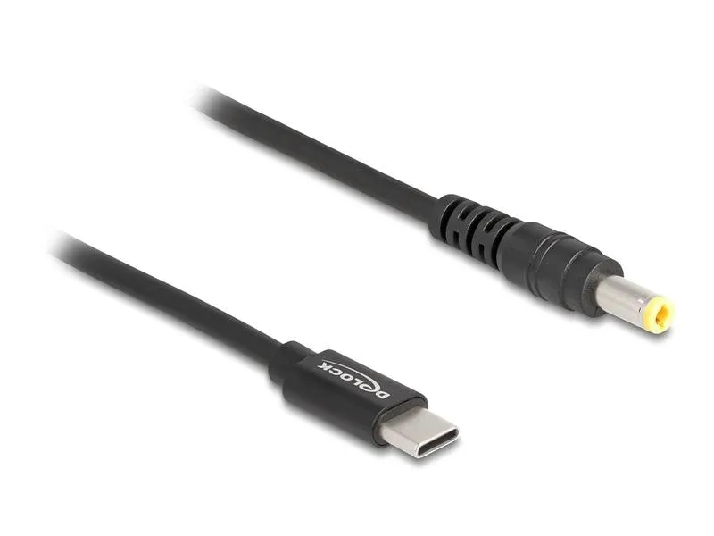 Delock Ladekabel USB-C zu 5.5 x 2.5 mm Stecker 1.5 m