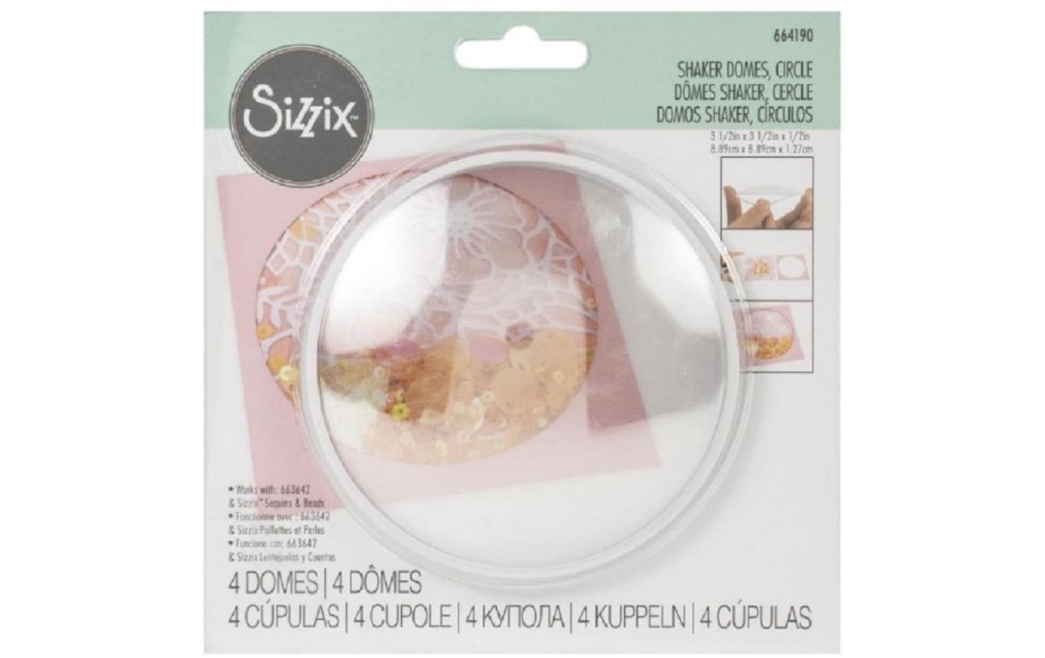 Sizzix Schüttelkuppel 3D Kreis, 4 Stück Sizzix Schüttelkuppel 3D Kreis, 4 Stück