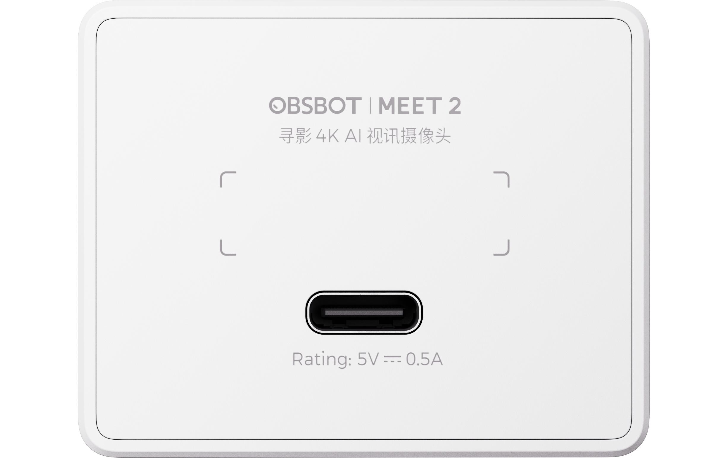Obsbot USB Kamera Meet 2 AI Powered, 4K 30 fps, Cloud White