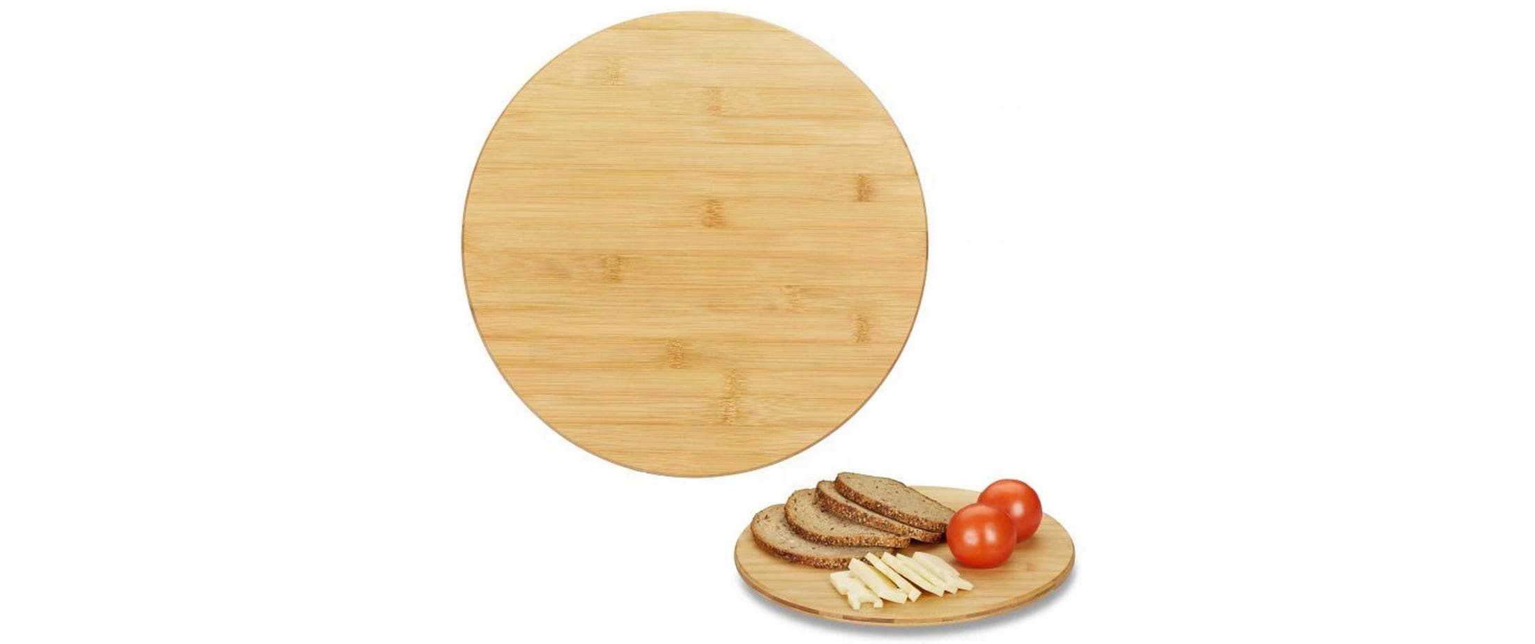 relaxdays Servierplatte Braun