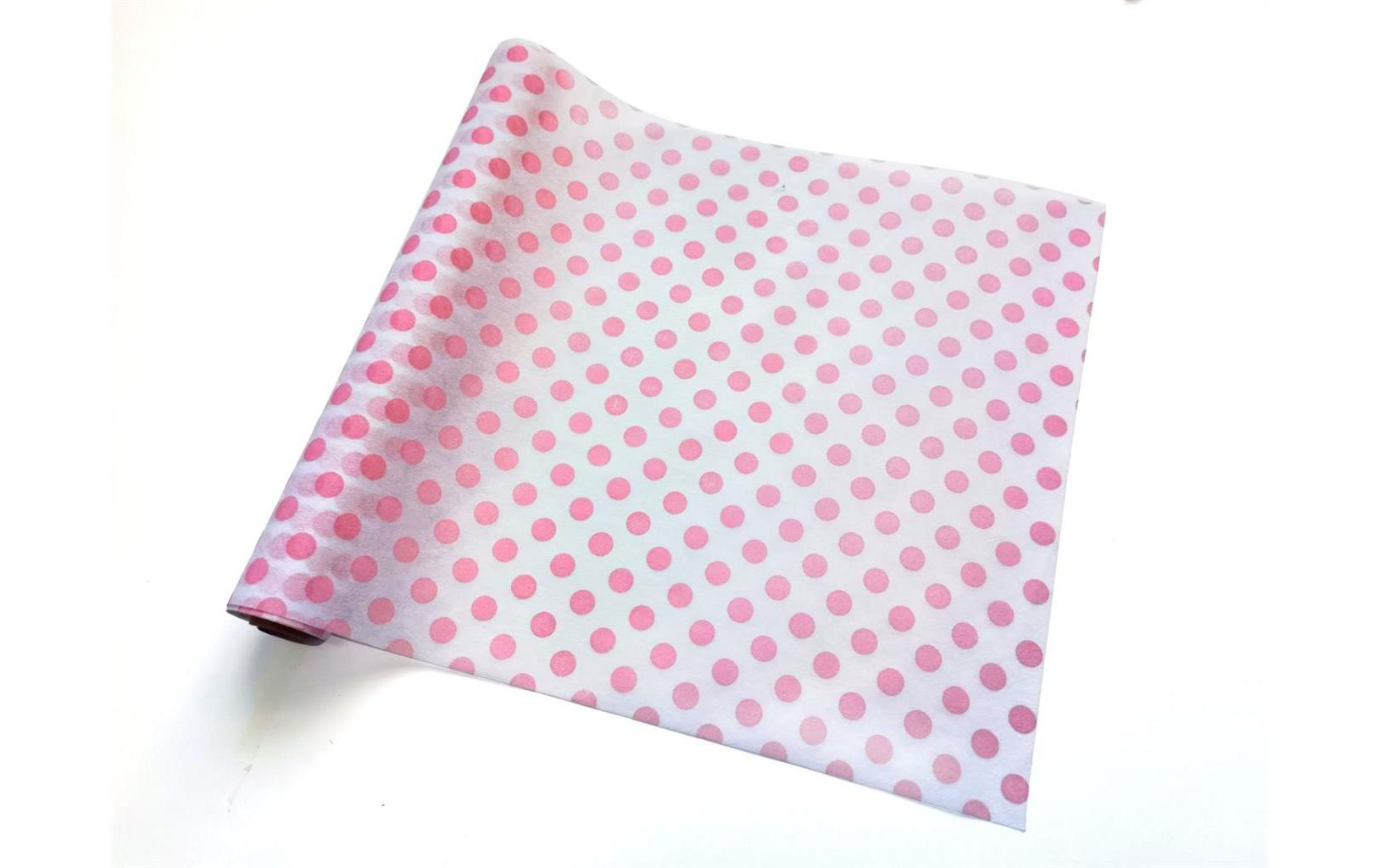 Dameco Stoff Vlies 36 cm x 300 cm, Pink/Weiss