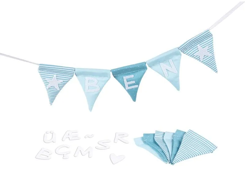 Goki Buchstabe Wimpelkette Blau Goki Buchstabe Wimpelkette Blau