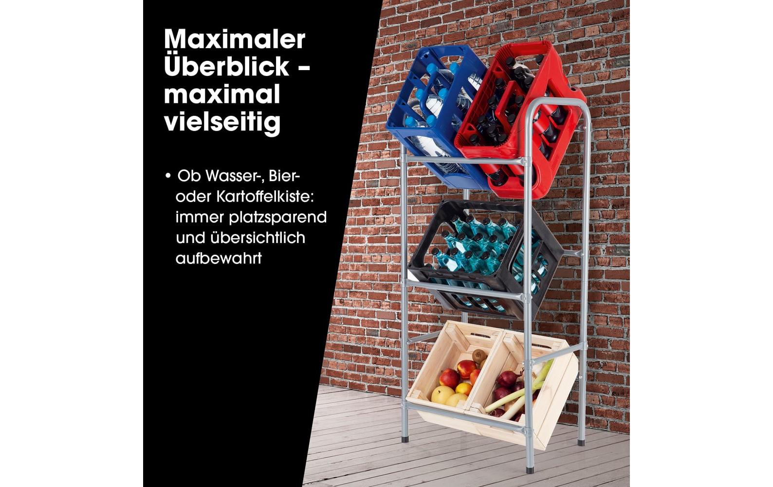 EASYmaxx Getränkekisten-Regal 110 x 50 x 33 cm