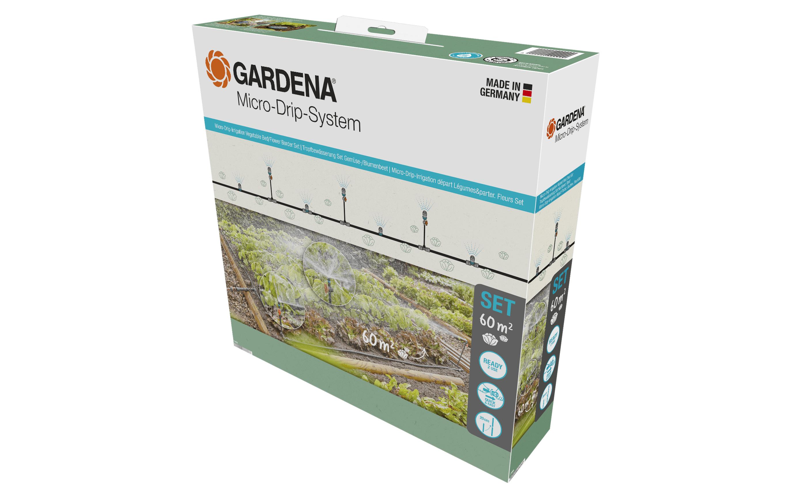 GARDENA Start-Set Tropfbewässerung für Gemüse Micro-Drip-System GARDENA Start-Set Tropfbewässerung für Gemüse Micro-Drip-System