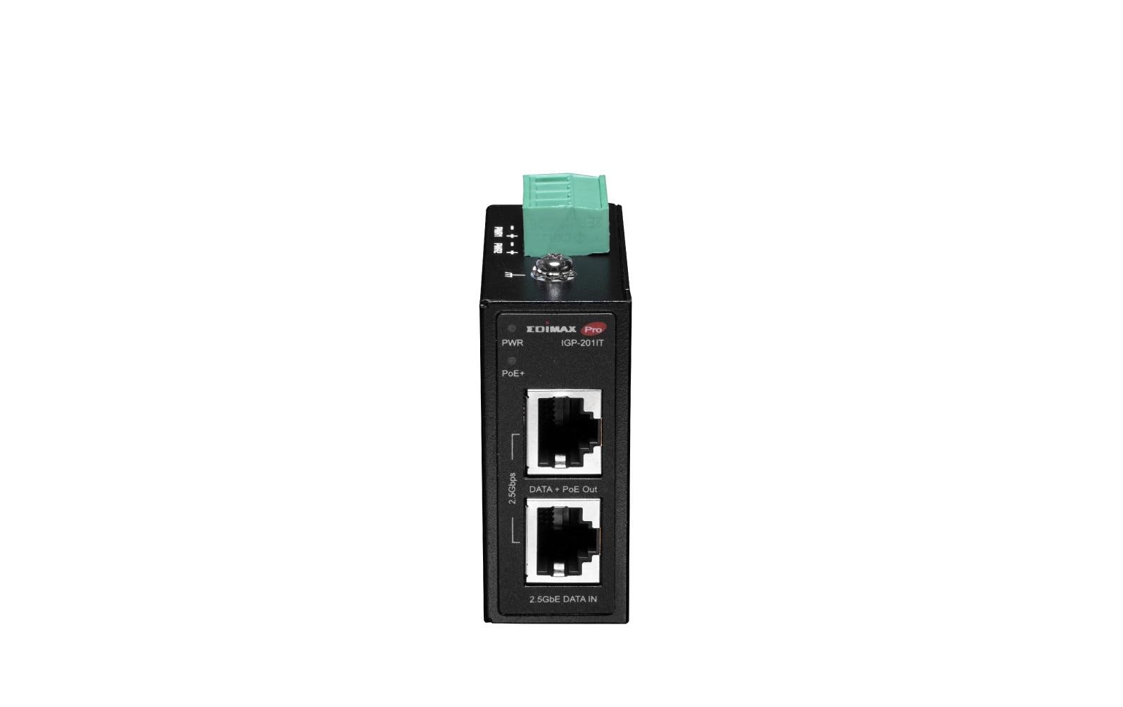 Edimax Pro PoE+ Injector IGP-201IT Industrie 30W, DIN-Rail Edimax Pro PoE+ Injector IGP-201IT Industrie 30W, DIN-Rail