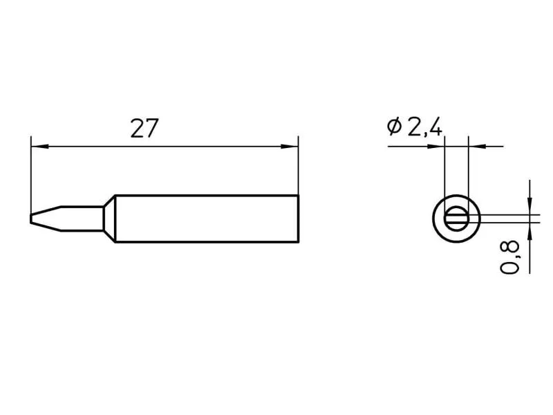 Weller Lötspitze XNT B Meisselform 2.4 mm Weller Lötspitze XNT B Meisselform 2.4 mm