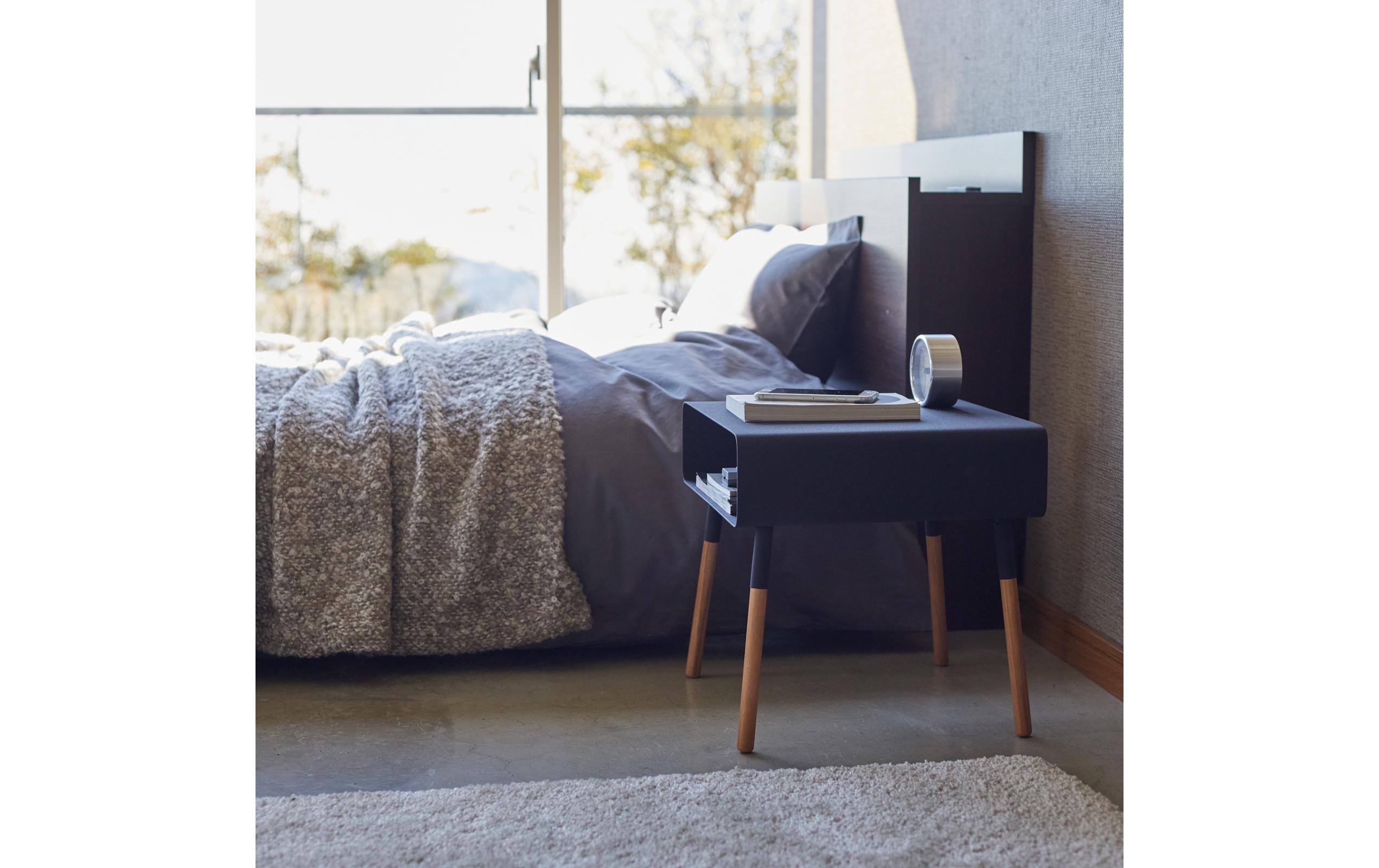 Yamazaki Beistelltisch Plain 35 x 35 cm, Schwarz