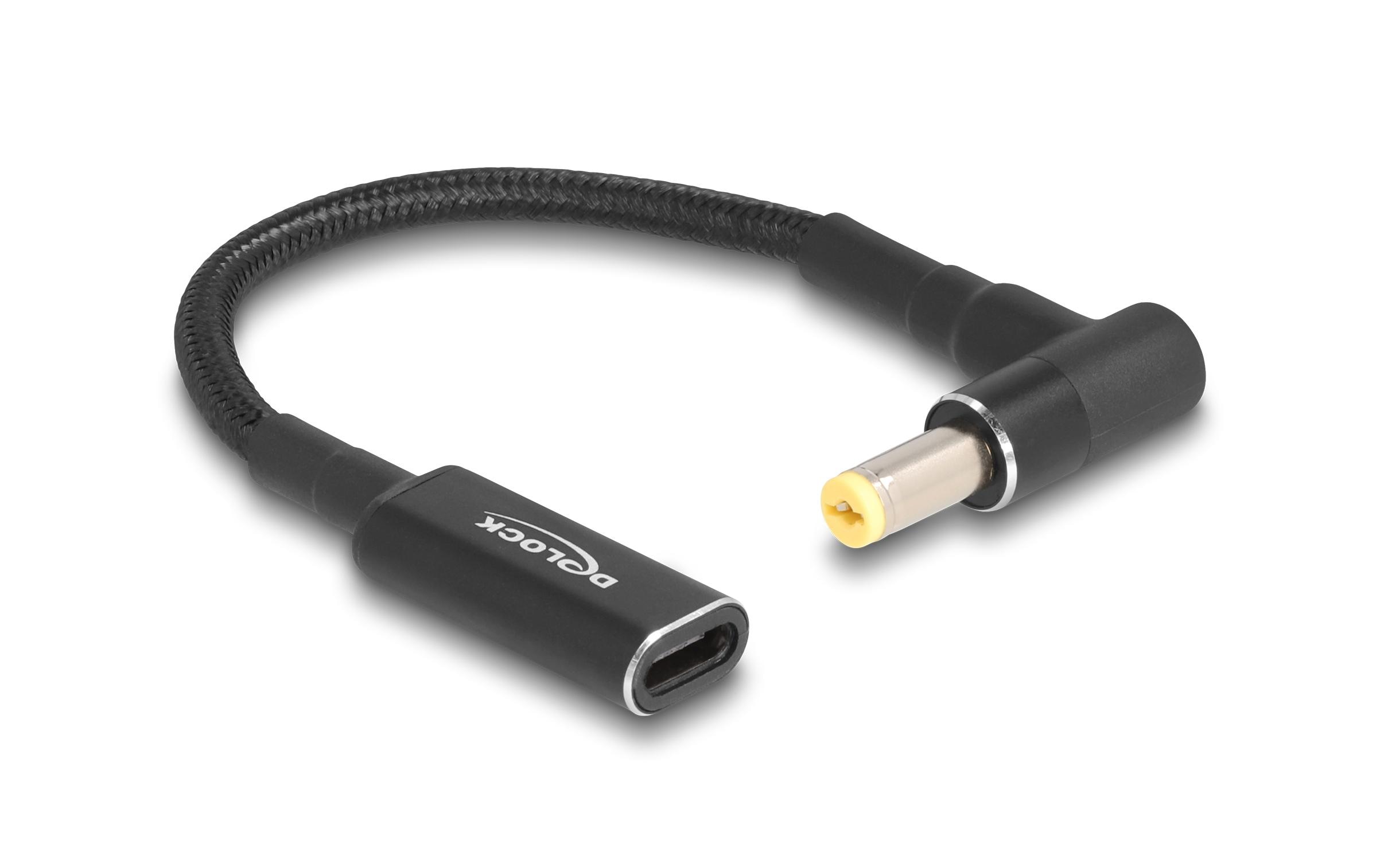 Delock Ladekabel USB-C zu Acer 5.5 x 1.7 mm 90° gewinkelt, 15 cm
