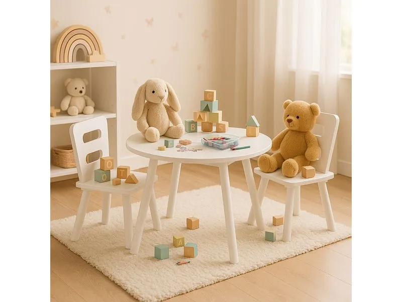 relaxdays Kindersitzgruppe mit Stauraum Weiss relaxdays Kindersitzgruppe mit Stauraum Weiss