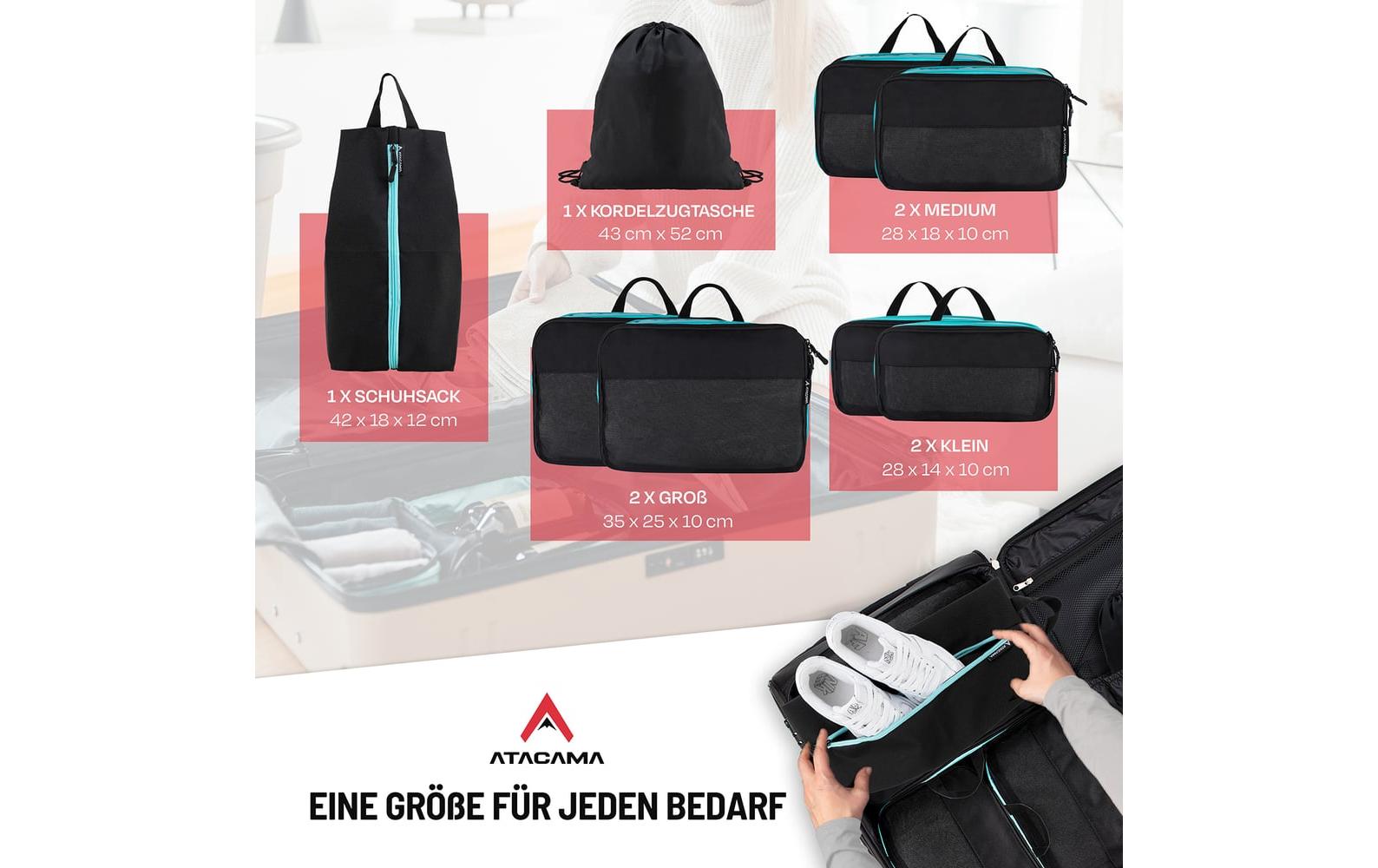 Atacama Premium Kompressions Packwürfel 8er-Set Atacama Premium Kompressions Packwürfel 8er-Set