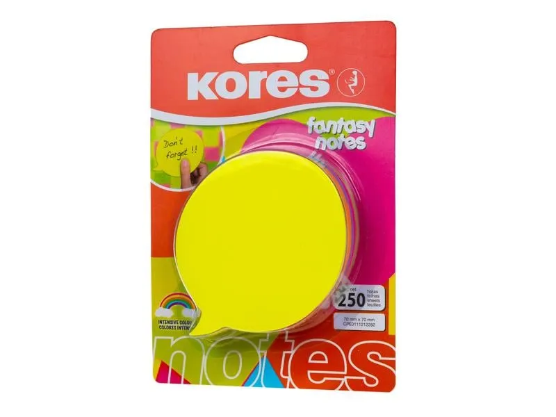 Kores Notizzettel Sprechblase 7 x 7 cm, Mehrfarbig Kores Notizzettel Sprechblase 7 x 7 cm, Mehrfarbig