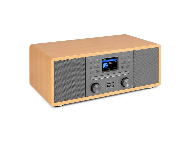 Audizio Avola-BMB DAB+/FM Radio mit BT u. CD, WLAN, bambus Braun