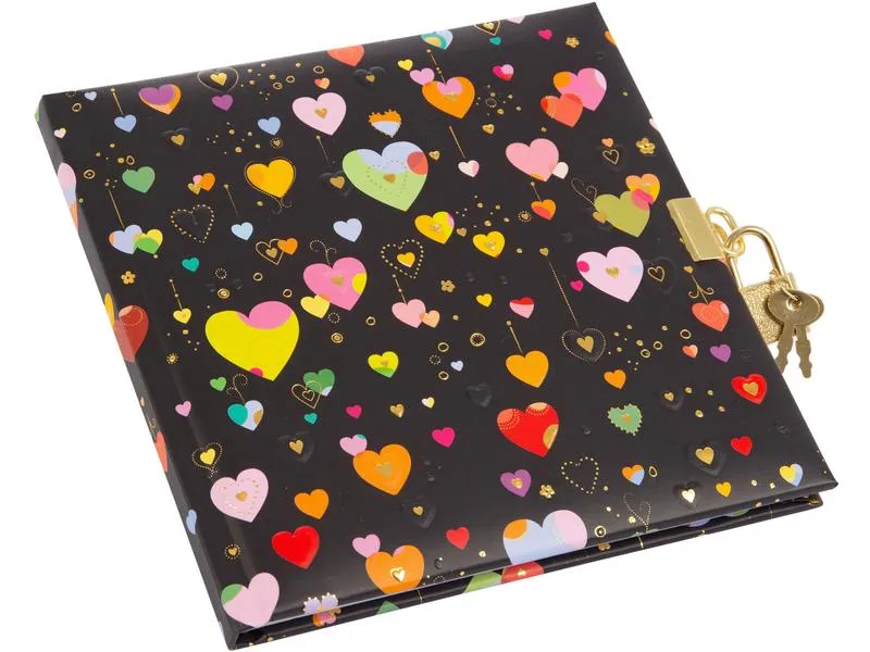 Goldbuch Tagebuch Heart dark 96 Seiten, 16.5 x 16.5 cm