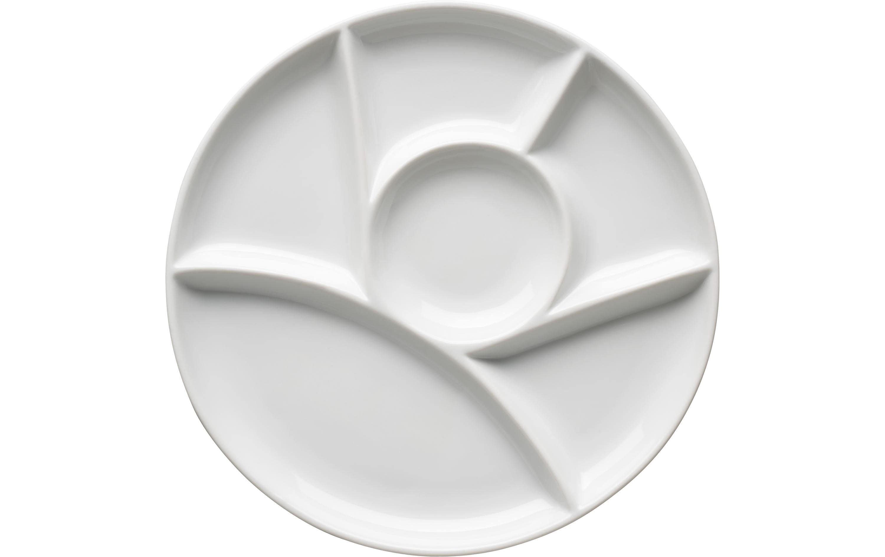 Mäser Fondue-Teller rund 22 cm, 6 Stück, Weiss