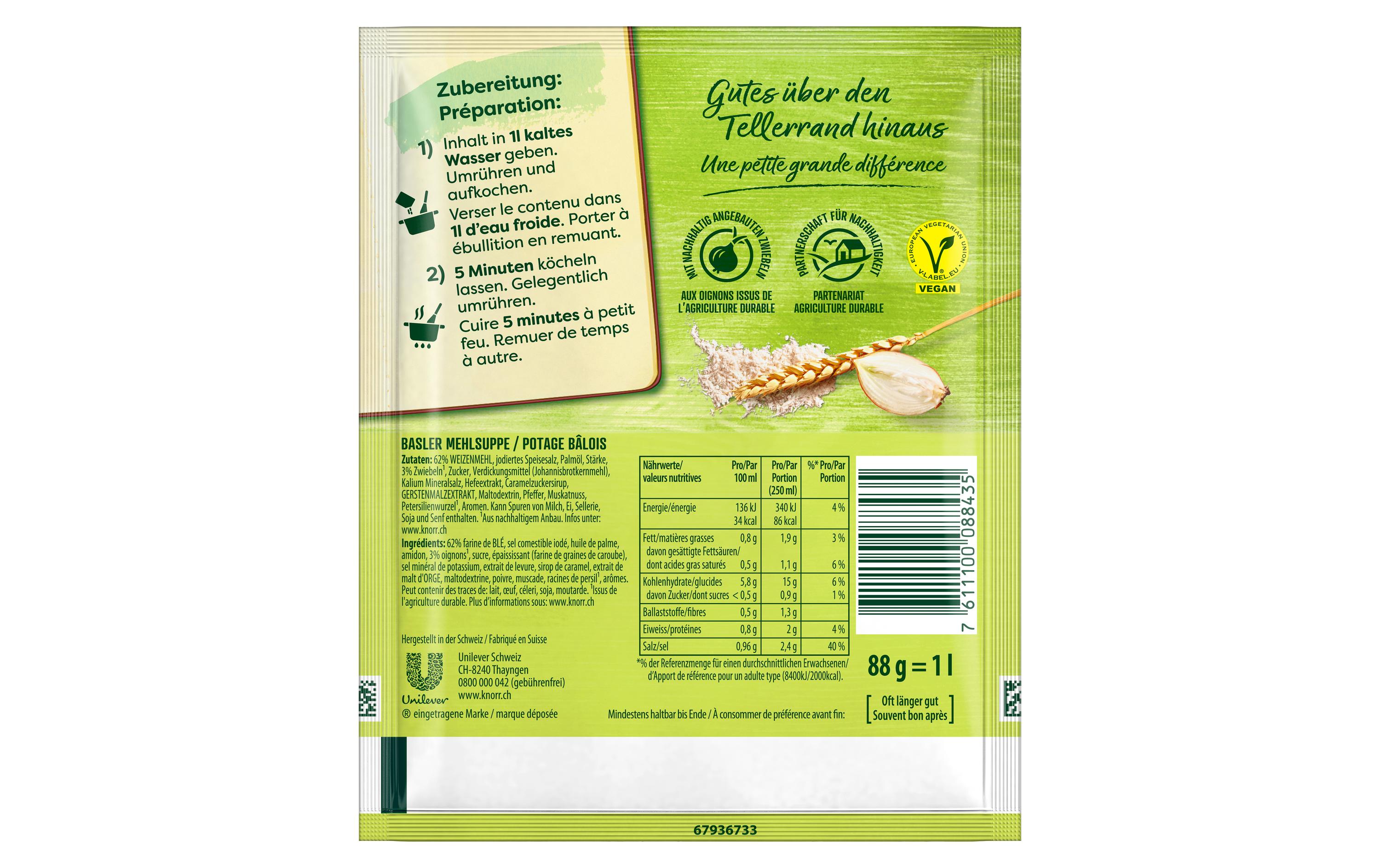 Knorr Basler Mehlsuppe 4 Portionen