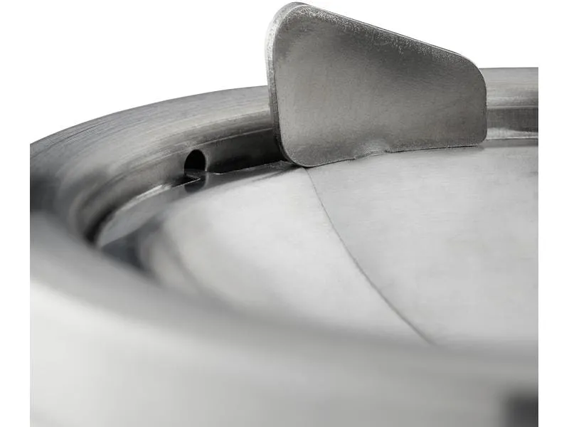 relaxdays Aschenbecher mit Deckel Silber relaxdays Aschenbecher mit Deckel Silber