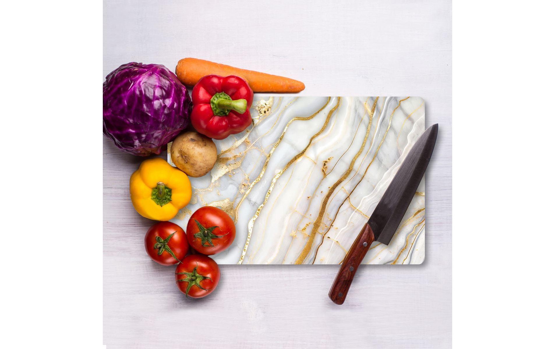 Hermia Schneidebrett Marble Gold/Grau