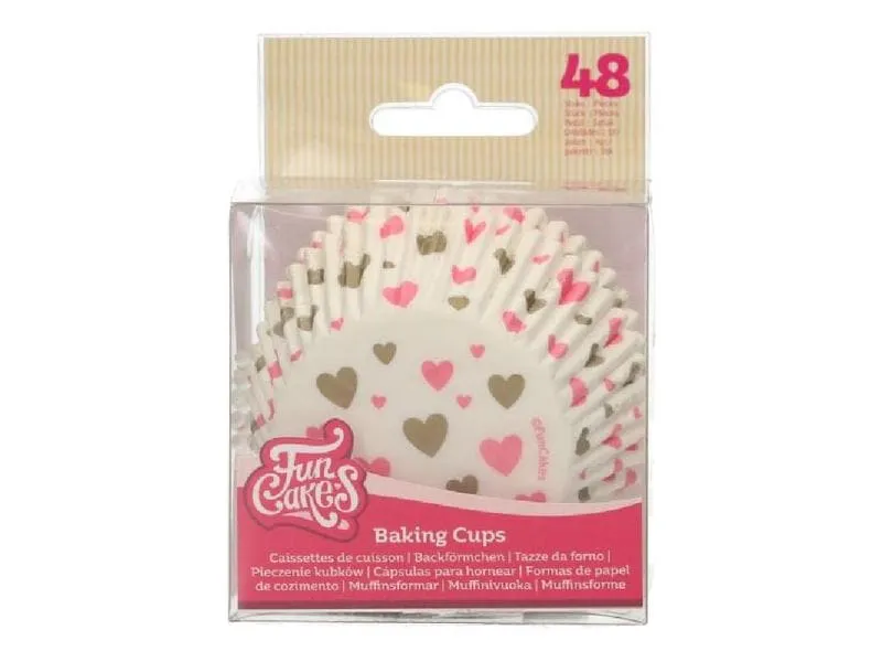 Funcakes Muffin Backform Herz 48 Stück Funcakes Muffin Backform Herz 48 Stück