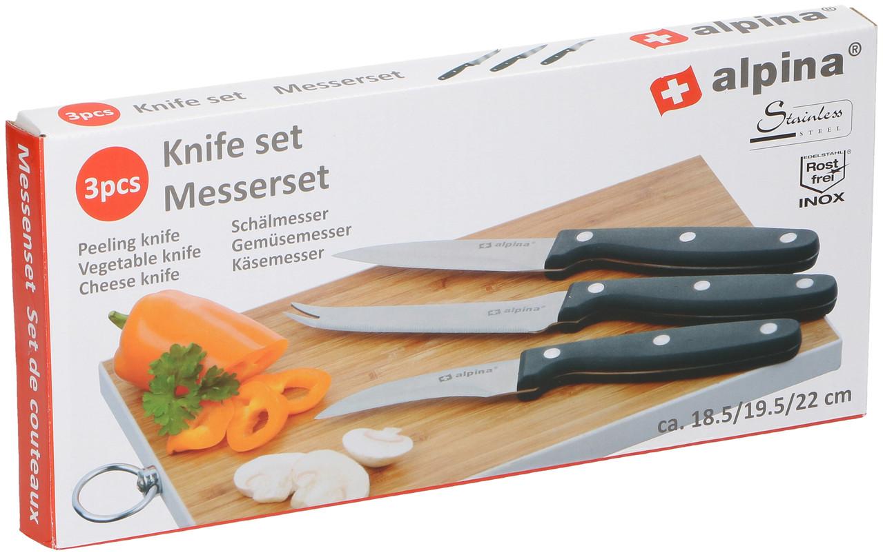 alpina Messer-Set 3-teilig Schwarz
