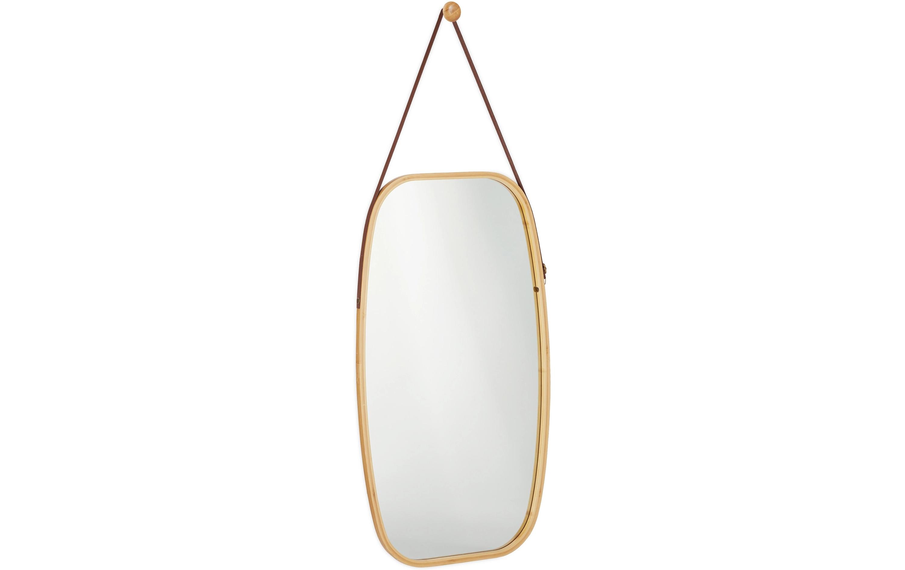 relaxdays Spiegel 43.5 x 76.5 cm, Braun