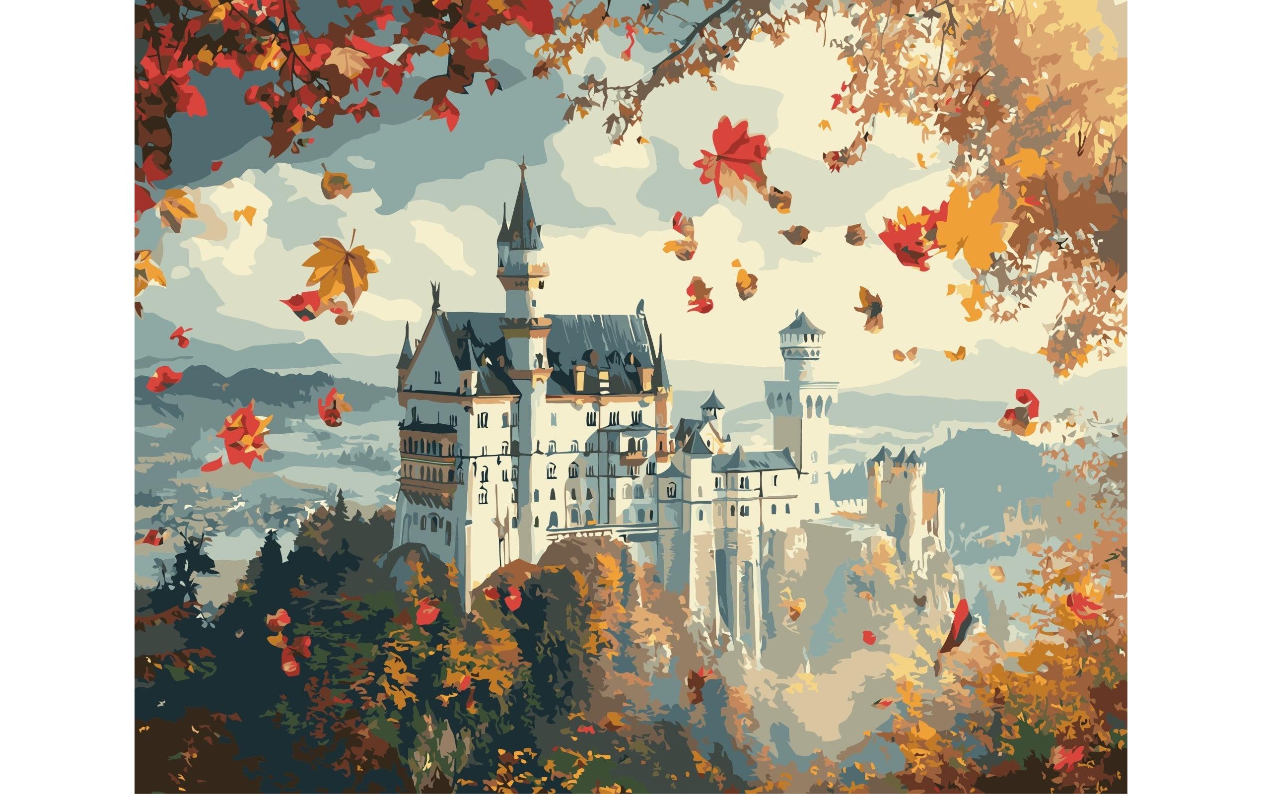 Colorelle Malen nach Zahlen Märchenschloss im Herbst Colorelle Malen nach Zahlen Märchenschloss im Herbst