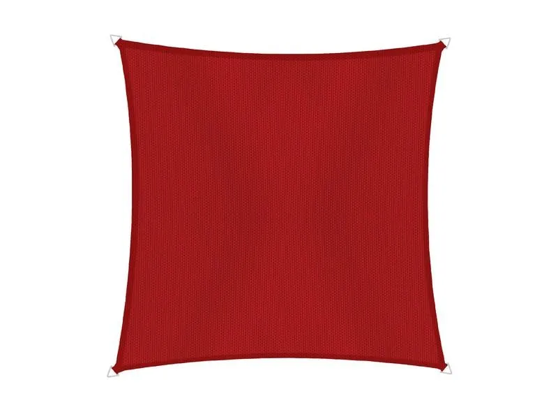 Windhager Sonnensegel Cannes, 5 x 5 m, Eckig, Rot Windhager Sonnensegel Cannes, 5 x 5 m, Eckig, Rot
