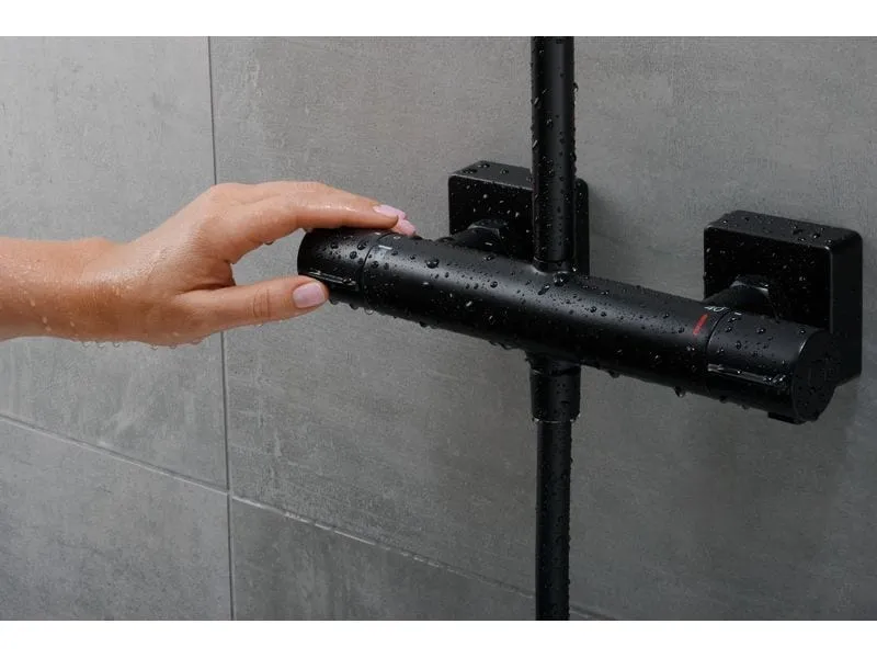 hansgrohe Vernis Shape 240 Mattschwarz mit Thermostat