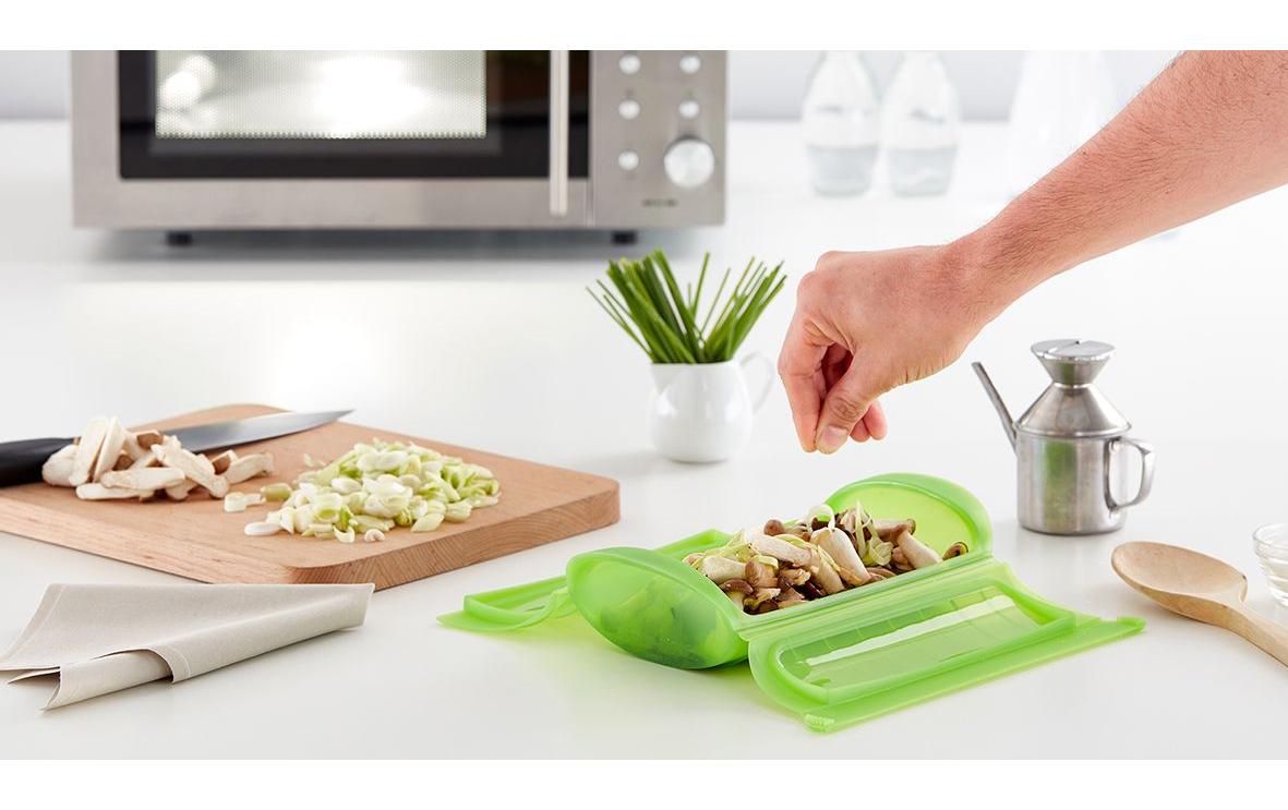 Lékué Mikrowellen-Dampfgarer Grün