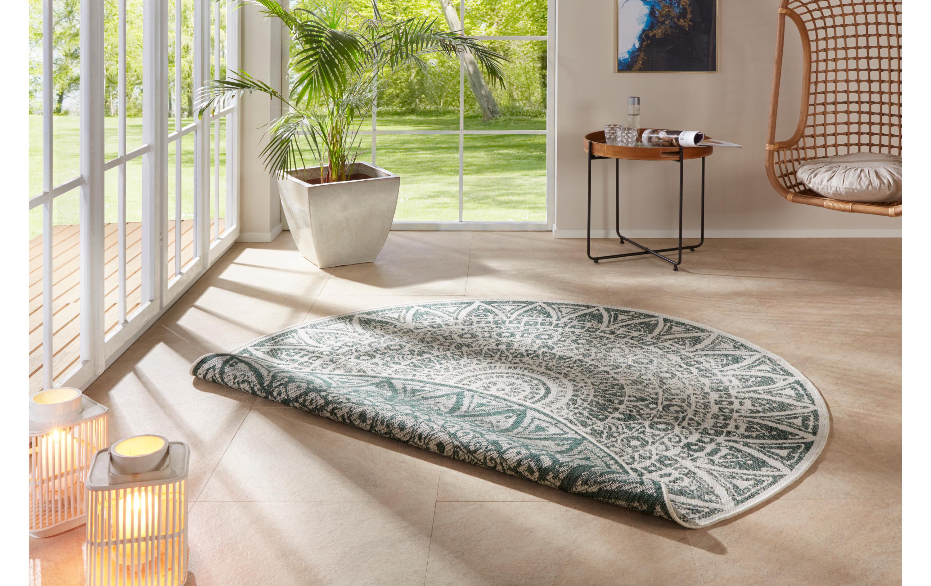 Freundin Home Collection Teppich Lilja 140 cm, Grün