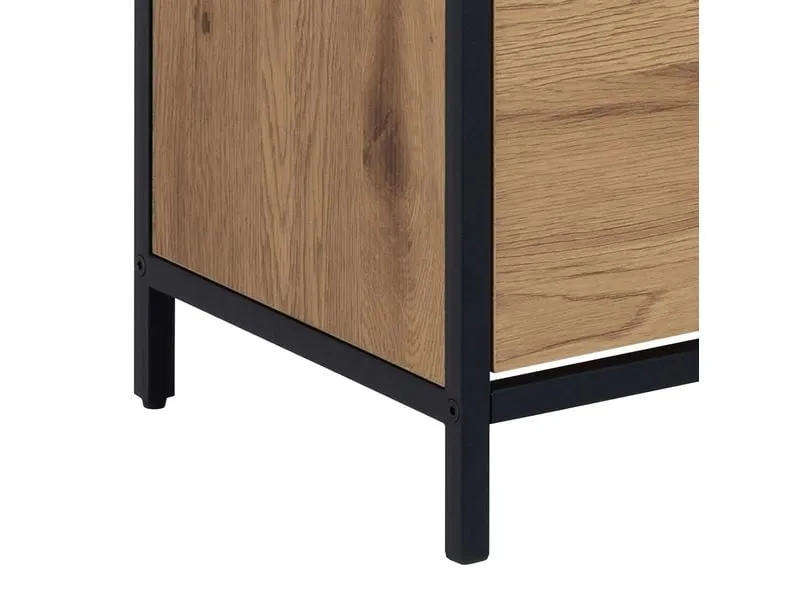 AC Design Schuhschrank Seaford 56 x 30 x 129 cm, Nature/Schwarz AC Design Schuhschrank Seaford 56 x 30 x 129 cm, Nature/Schwarz