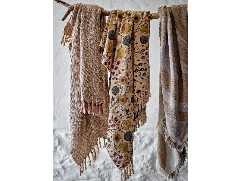 Bloomingville Decke Okapi 160 x 130 cm, Beige