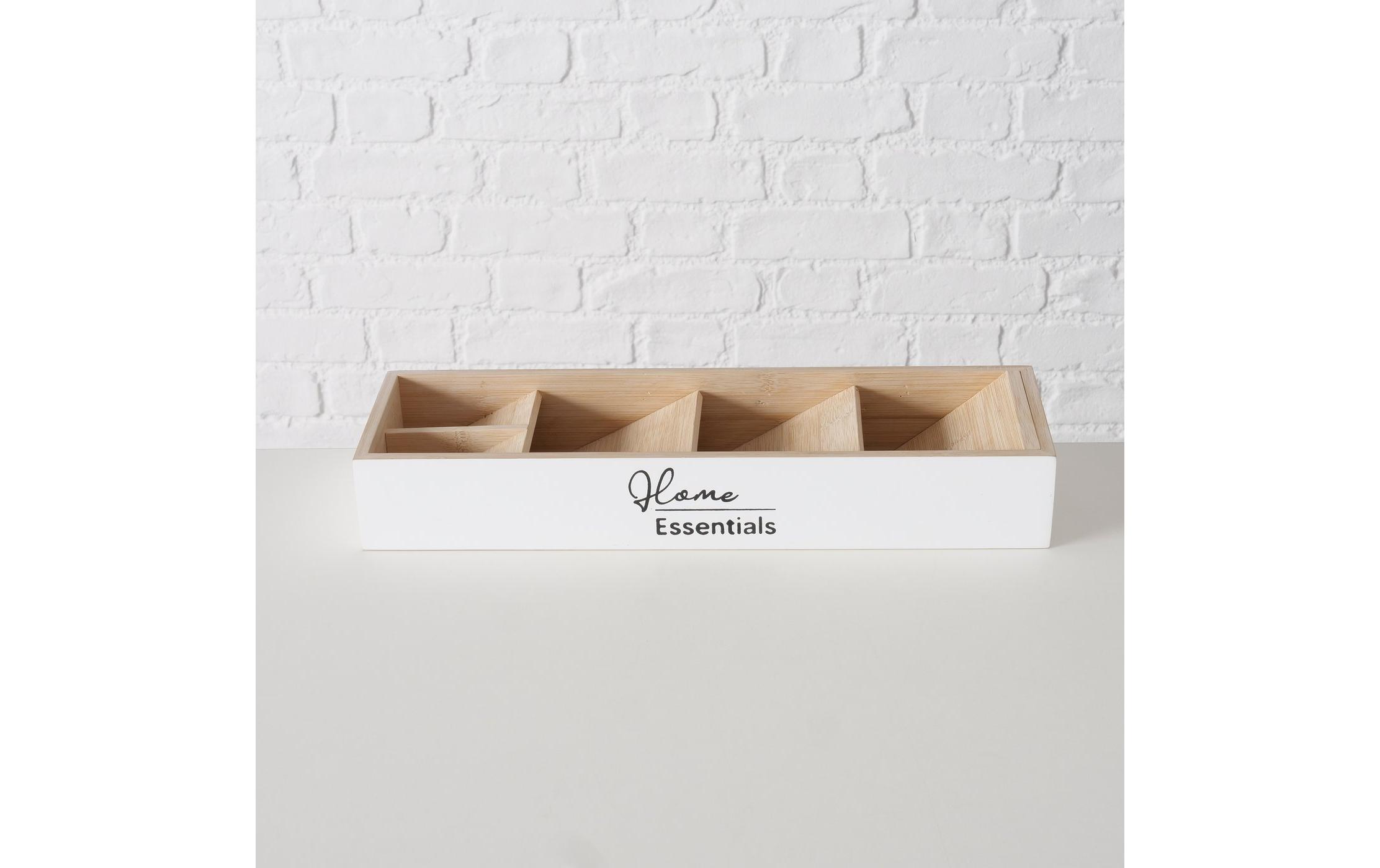 Boltze Aufbewahrungskiste Essentials 40 x 12 cm, Weiss