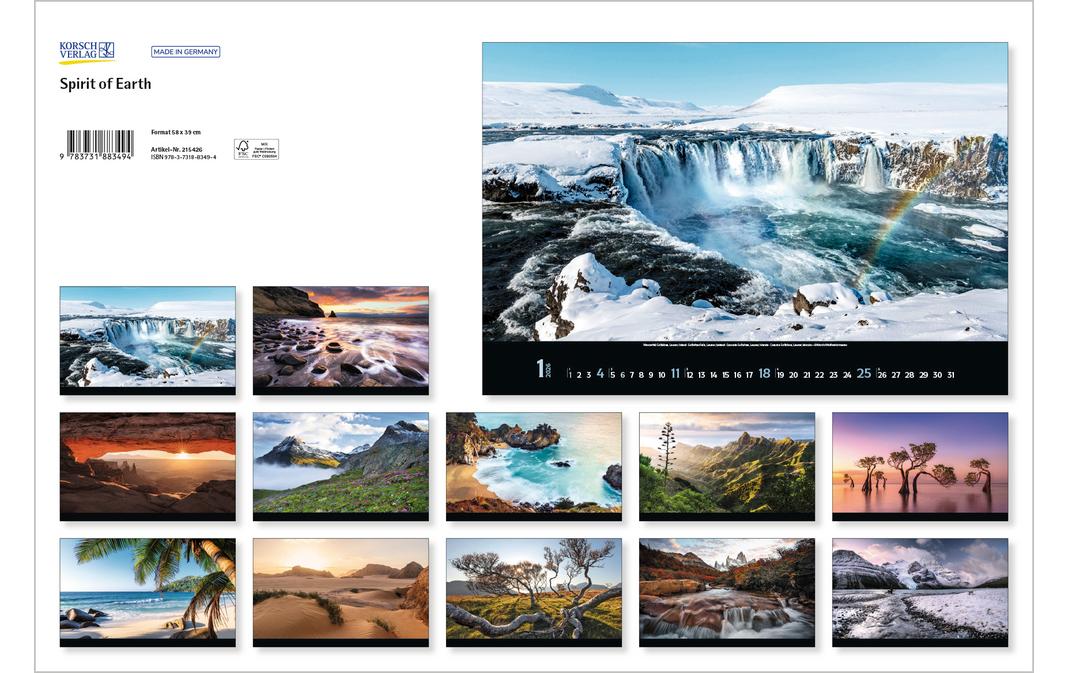Korsch Verlag Bildkalender Spirit of Earth 2026 Korsch Verlag Bildkalender Spirit of Earth 2026