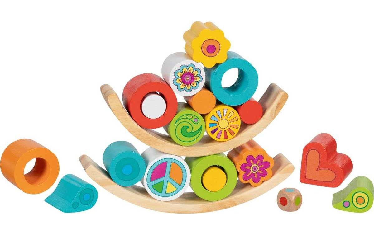 Goki Stapelspielzeug Balancierspiel Flowerloop 18 x 3.2 x 19 cm