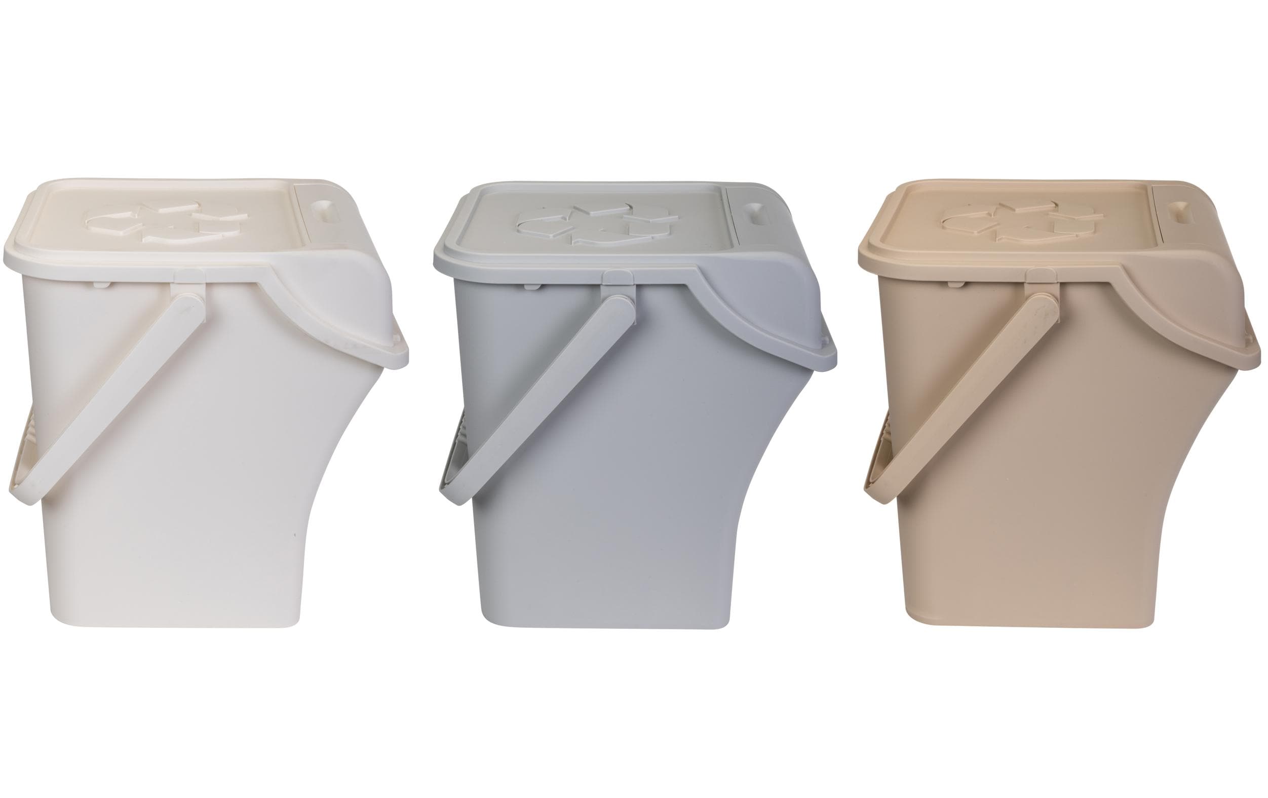 COCON Recyclingbehälter Sorto Mehrfarbig, 3 Stück, 45 L