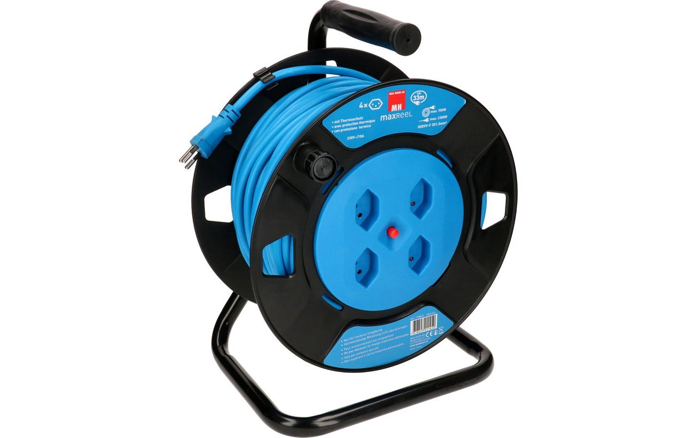 Max Hauri Kabelrolle V2 33 m Blau Max Hauri Kabelrolle V2 33 m Blau