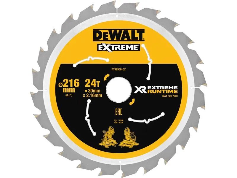 DeWalt Kreissägeblatt 216 x 30 mm, 24 WZ/FZ DeWalt Kreissägeblatt 216 x 30 mm, 24 WZ/FZ