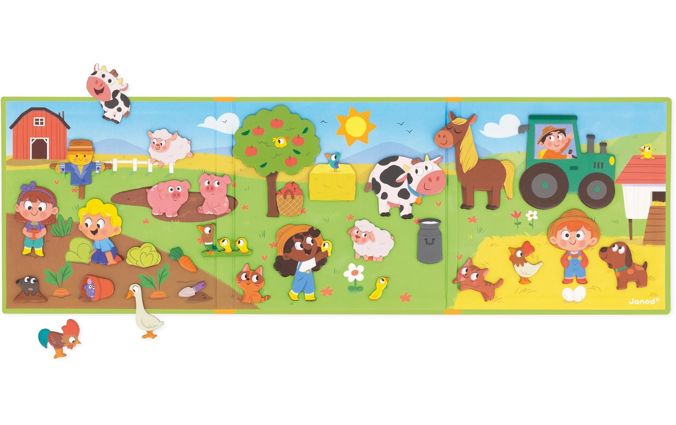 Janod Beschäftigungsspielzeug Magnetistories Bauernhof