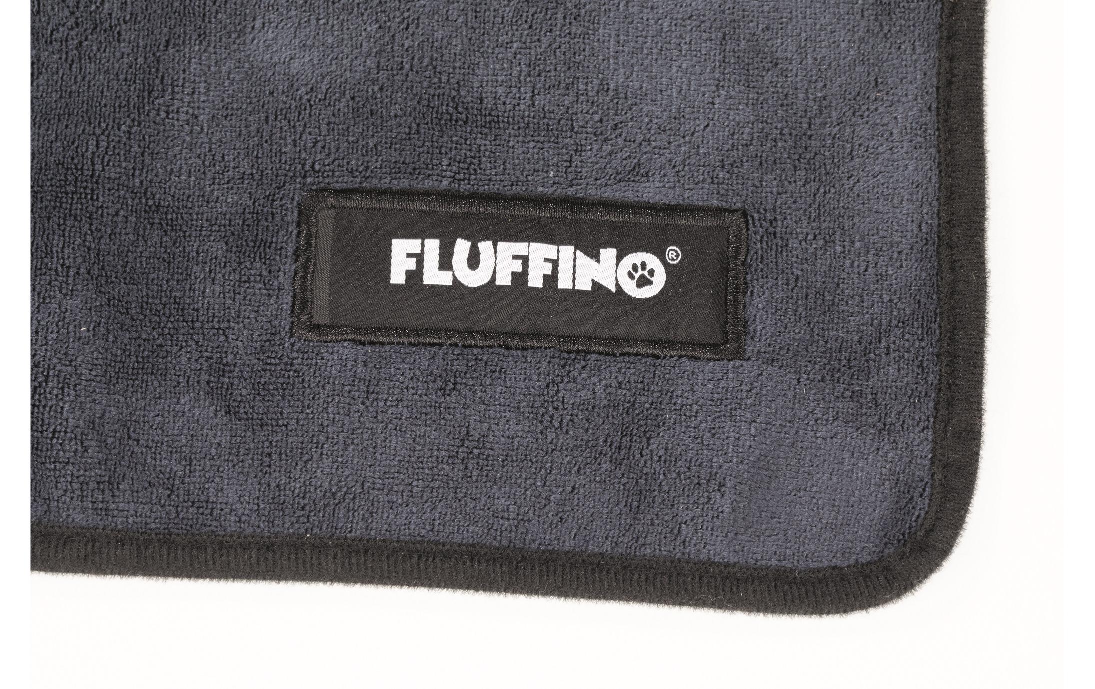 Fluffino Bademantel Beige / Blau, M