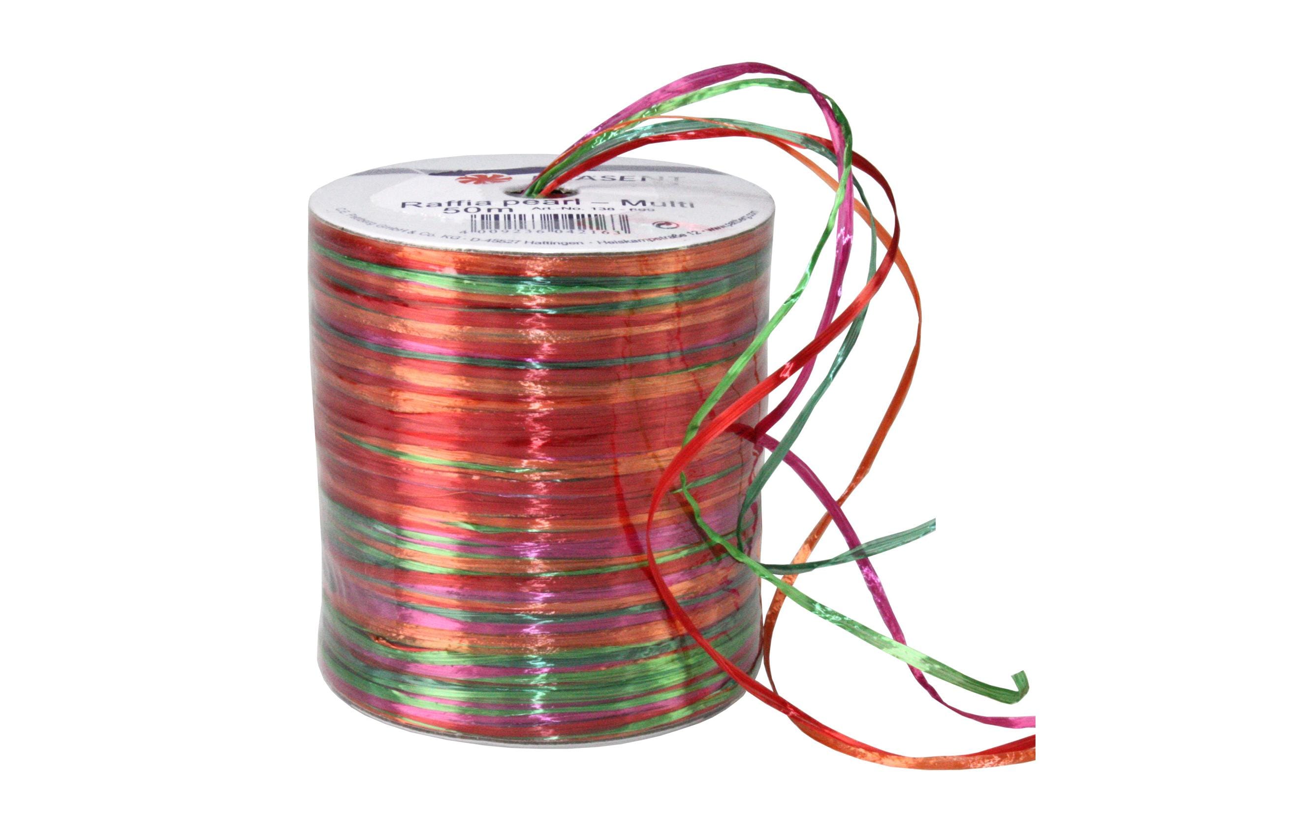Pattberg Geschenkband Raffia Pearl Grösse: 50 m, Mehrfarbig