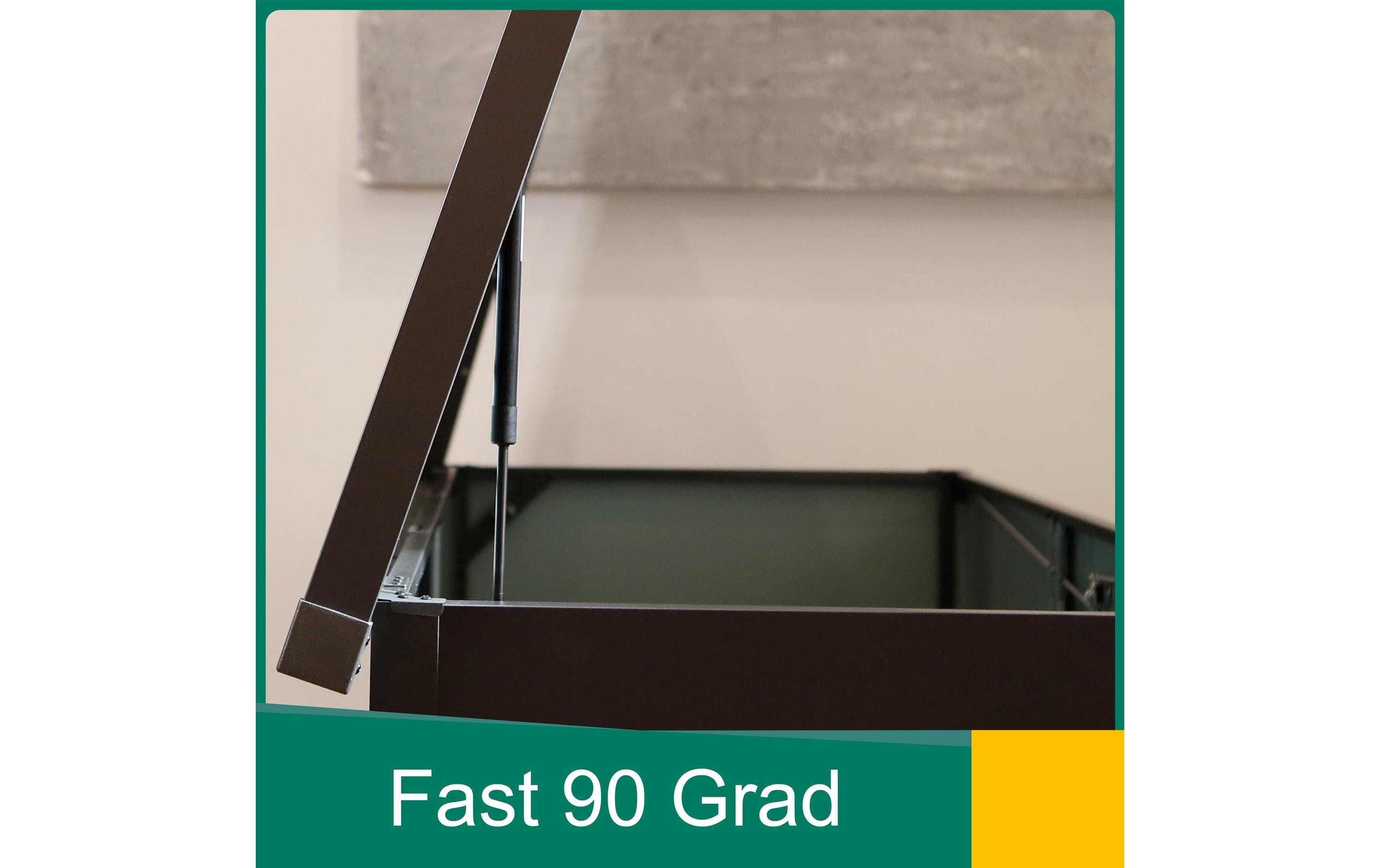 Colibri Gartenbox L mit Schloss, 185 x 85 x 73 cm, Anthrazit