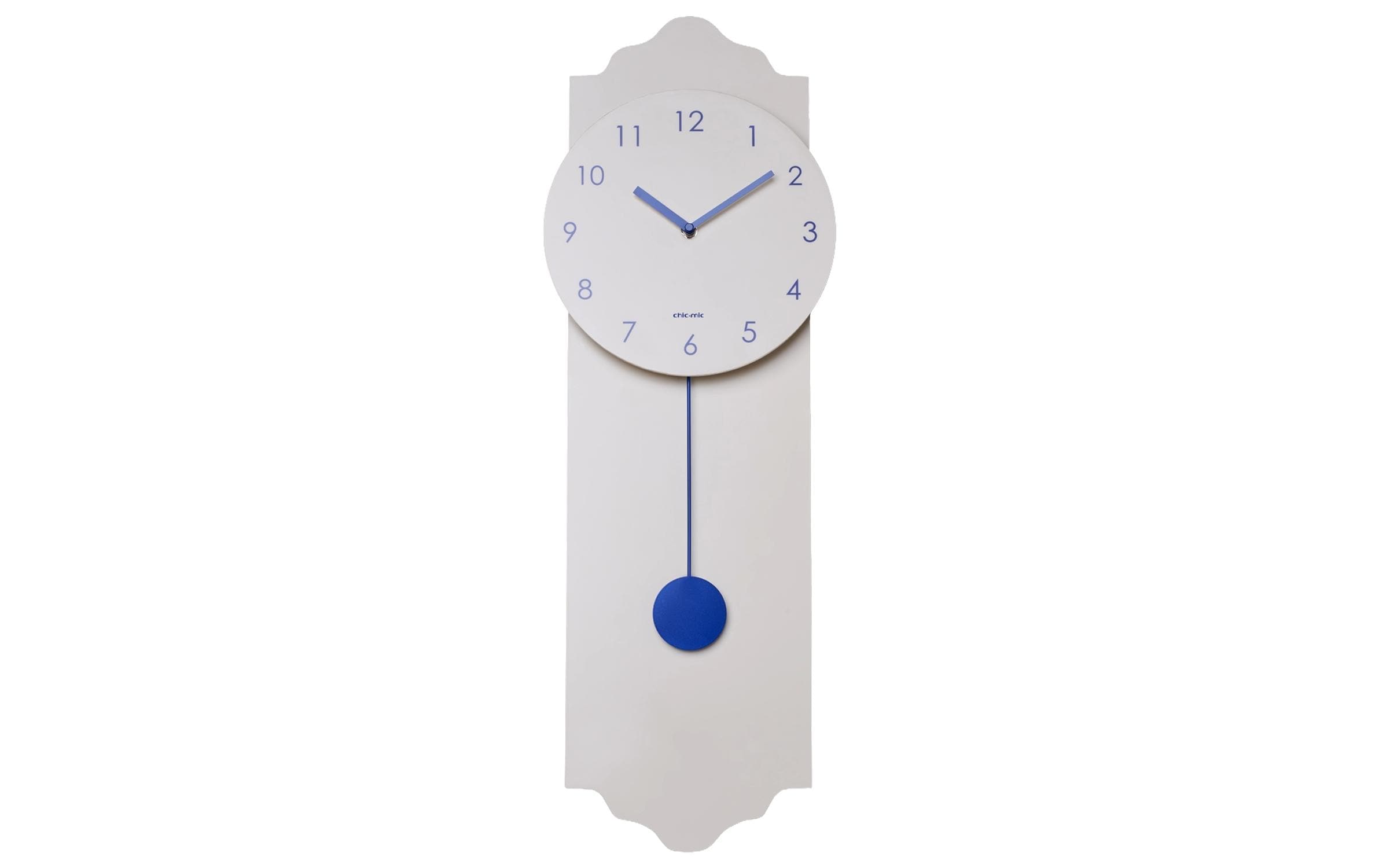 Chic Mic Wanduhr Pendelum Clock 24 x 70 cm, Grau