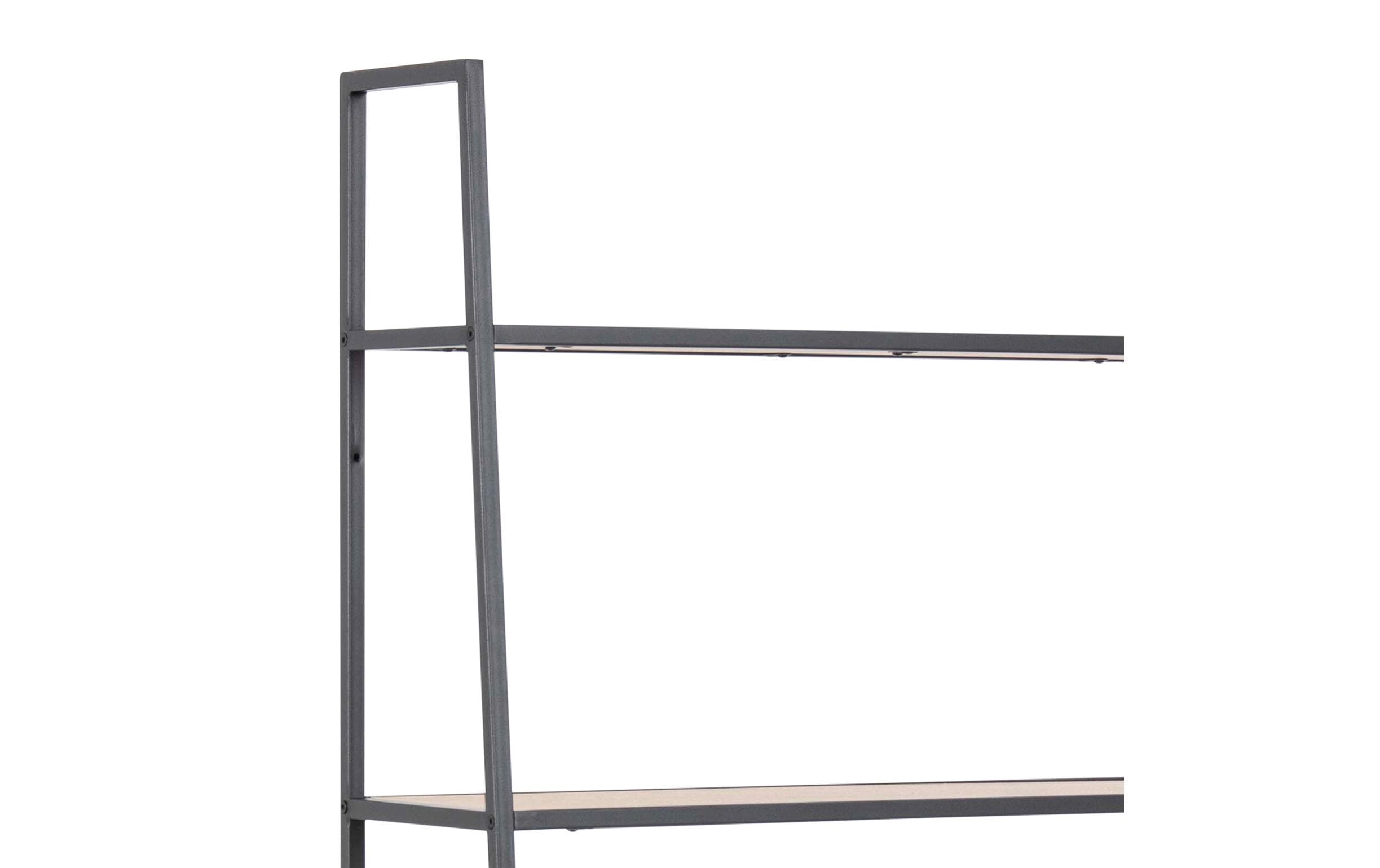 AC Design Regal Seaford 77 x 36 x 174.5 cm, Eiche/Schwarz matt