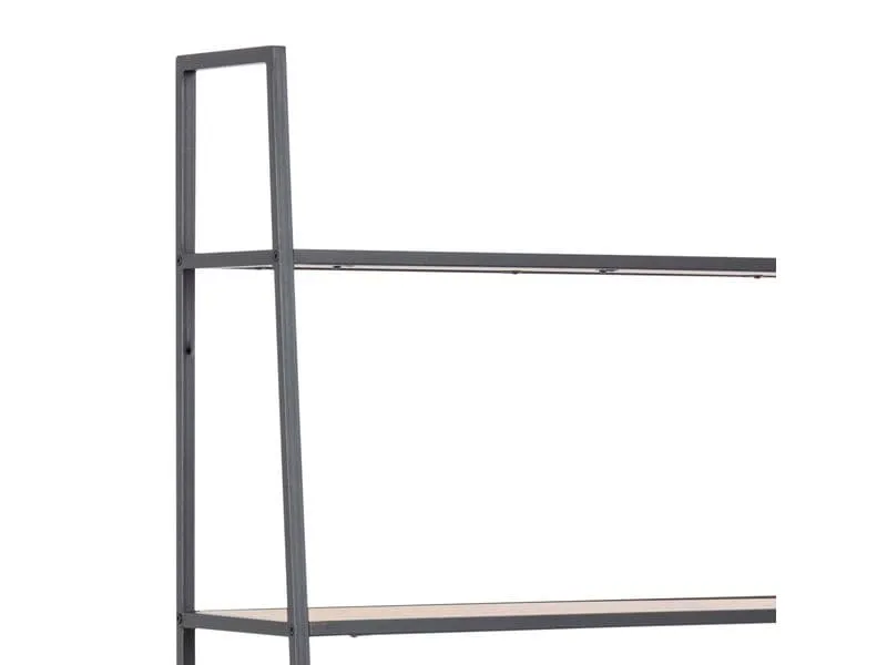 AC Design Regal Seaford 77 x 36 x 174.5 cm, Eiche/Schwarz matt