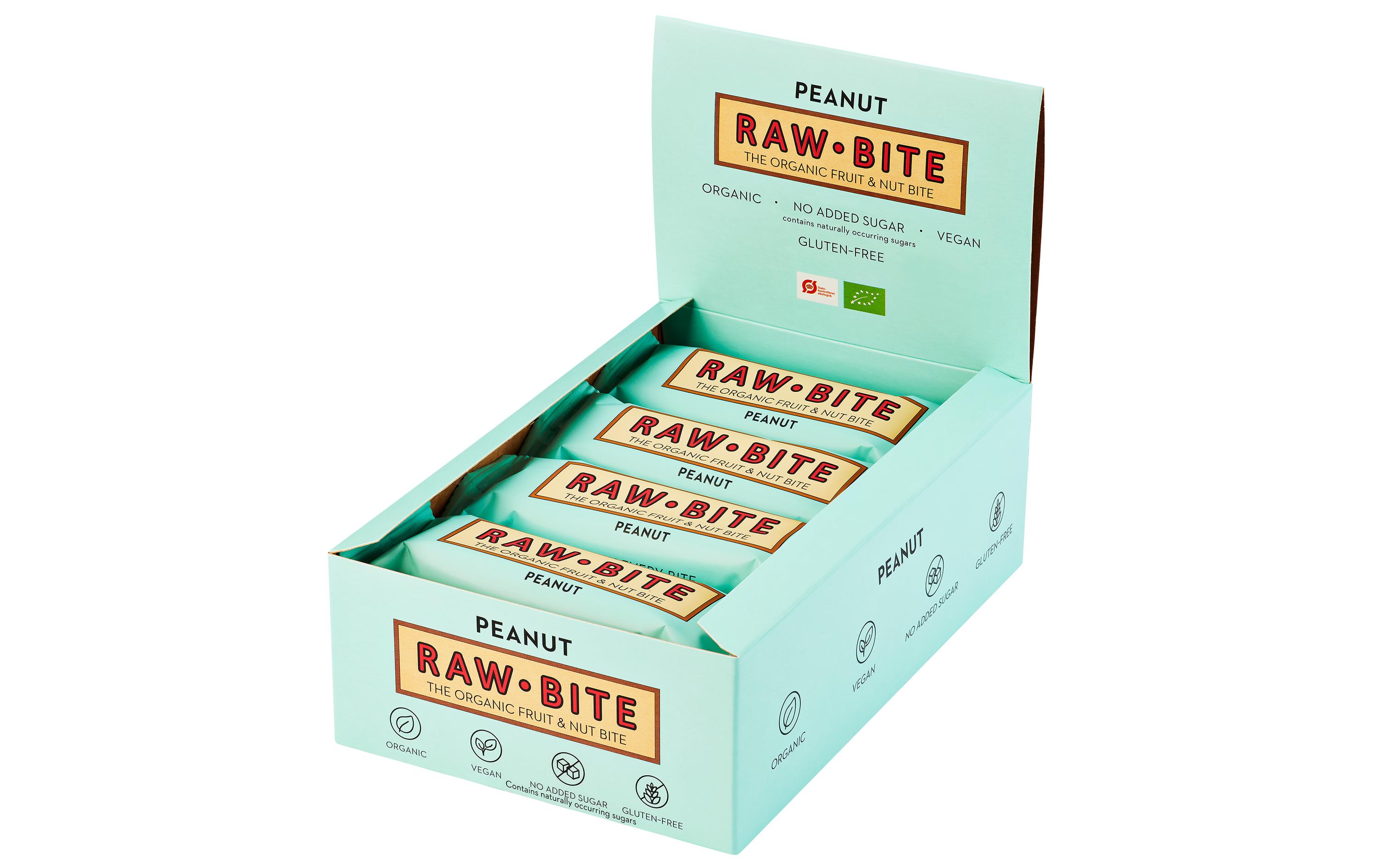 Rawbite Riegel Bio Rohkost Erdnuss 12 x 50 g